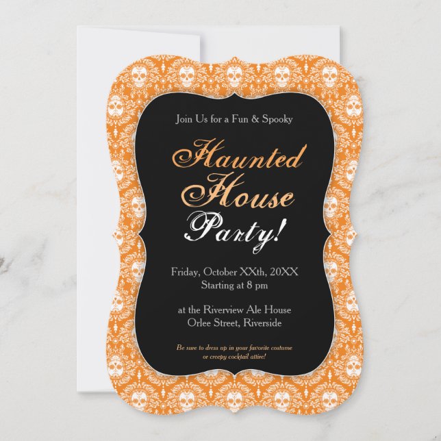 Damas mortes - Chic crâne Sugar Invitations person (Devant)