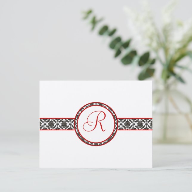 Damas Noir sur le blanc rouge Trim Mariage réponse (Debout devant)