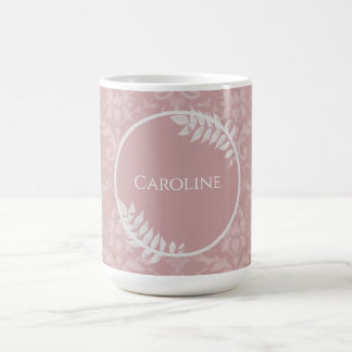Damas rose élégant Personnalisé Café Mug