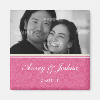 Damas rose Enregistrer la date Magnet photo
