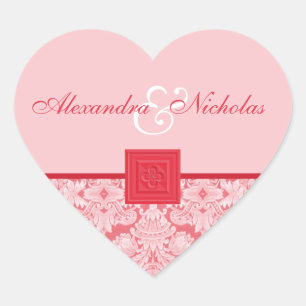 Damas rouge avec Stickers de Mariage Croix Quatref