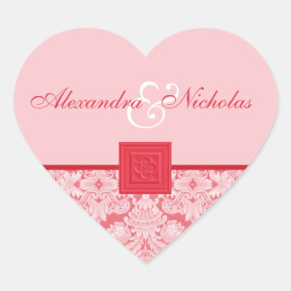 Damas rouge avec Stickers de Mariage Croix Quatref