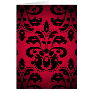 damas vintage gothique noir et rouge