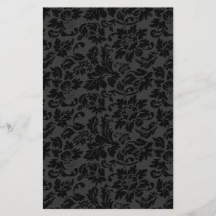 Damas Vintages florales noires et grises