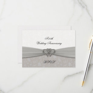 Damask 25e anniversaire du Mariage RSVP