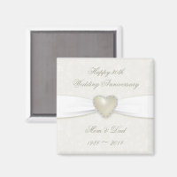 Damask 30th Mariage Anniversary Magnet