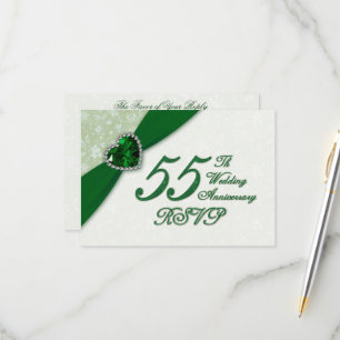Damask 55e anniversaire du Mariage RSVP