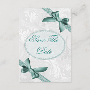 Damask and Bows 75th Birthday Save The Date