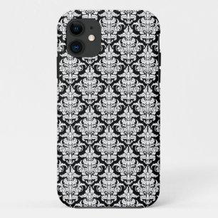 Damask - Blanc sur coque iphone noir