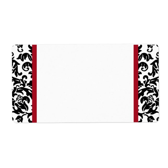 Damask Blank Étiquettes de livraison (Devant)