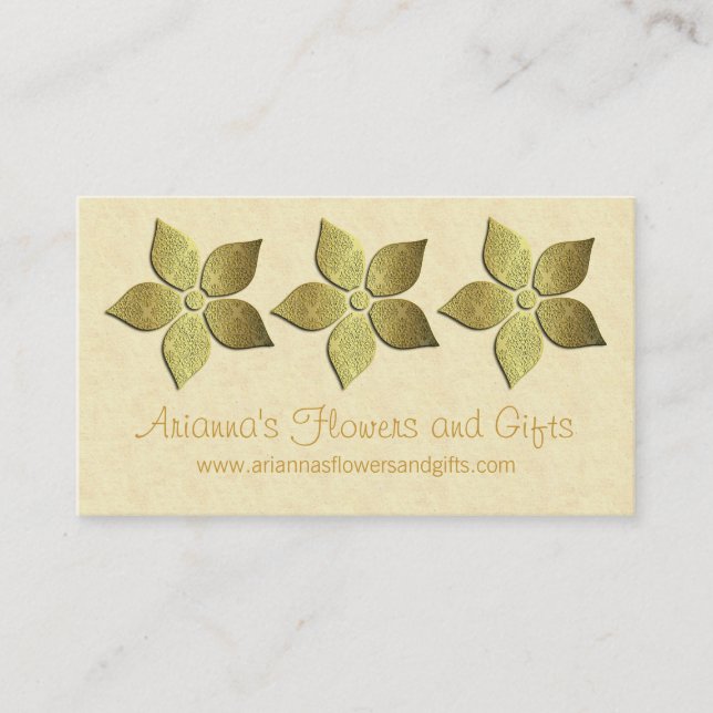 Damask Blooms Floral Carte de visite (Devant)