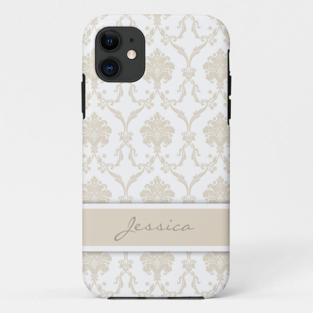 Damask coque iphone personnalisable (Dos)