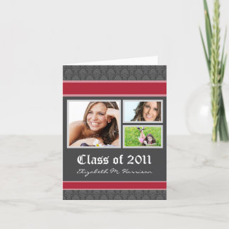 Damask Custom Graduation Faire-part (marron)