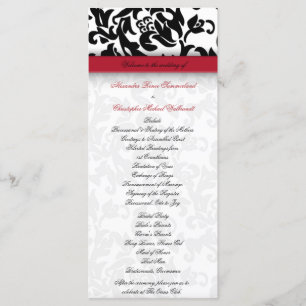 Damask Delight Wedding Programme