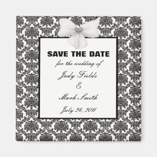 Damask Elegance Wedding Enregistrer La Date Magnet