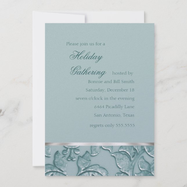 Damask Holiday Party Invitation (Dos)