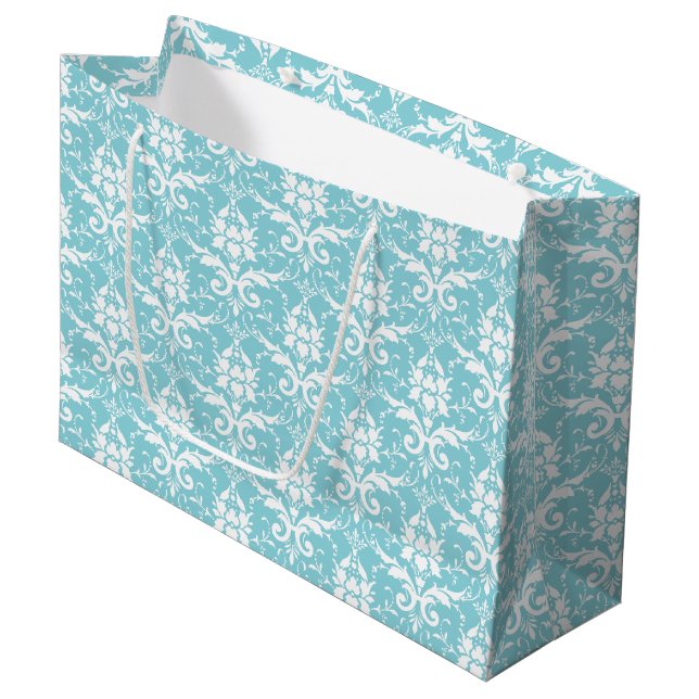 Damask Imprimer grand sac cadeau (Devant Angle)