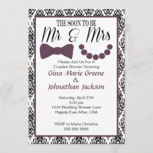 Damask Invitation M. et Mme Shower (auberge)