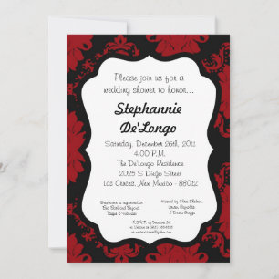 Damask Lace Fancy Elegant Baby Shower Invitations