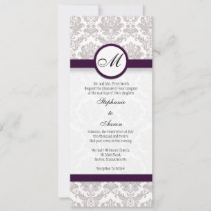 Damask Monogramme Faire-part de mariage pour Jenni
