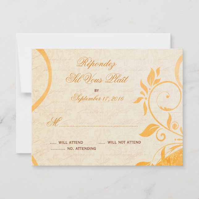 Damask Parisienne - Marmalade & Fall Spice RSVP (Devant)
