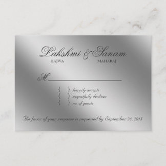 Damask RSVP Mariage Répondre Étincelle Turquoise S