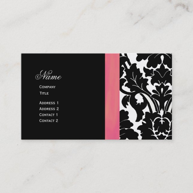 Damask Sophisticate ~ Carte de visite (Devant)