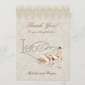 Damask Swan Elegance - Merci
