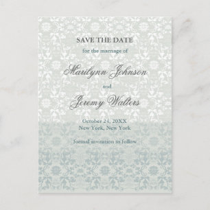 Damask Swirls Lace Dream Enregistrer La Date Carte