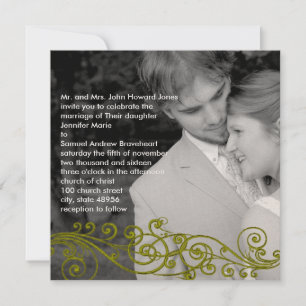 Damask Tourbillonnant votre Faire-part de mariage