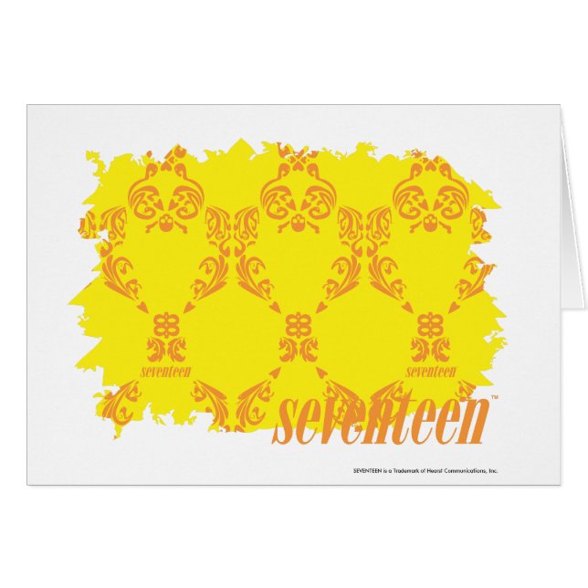 Damassé 2 jaune-orange (Devant horizontal)