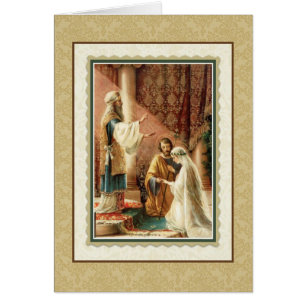 Damassé catholique traditionnelle d'or de mariage