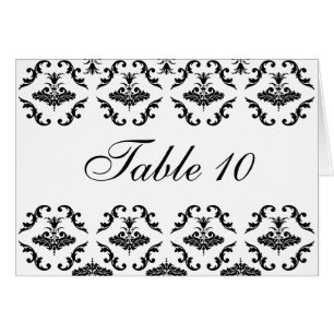 Damassé de noir de nombre de Tableau de mariage