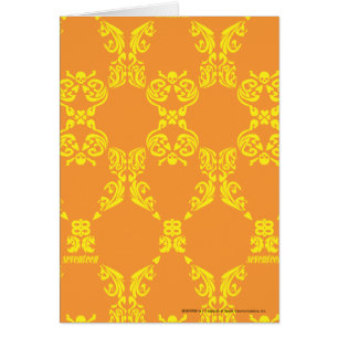 Damassé jaune-orange