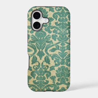 Damassé vintage de vert sauge