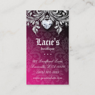 Damassé vintage élégante de carte de visite de