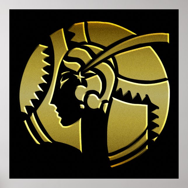 Dame Art déco en or (Devant)