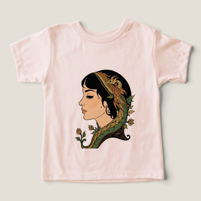 Dame aux cheveux de dragon | Design de sweat-shirt (Design Recto)
