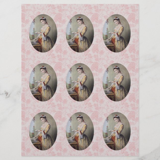 Dame avec cartes (Devant)