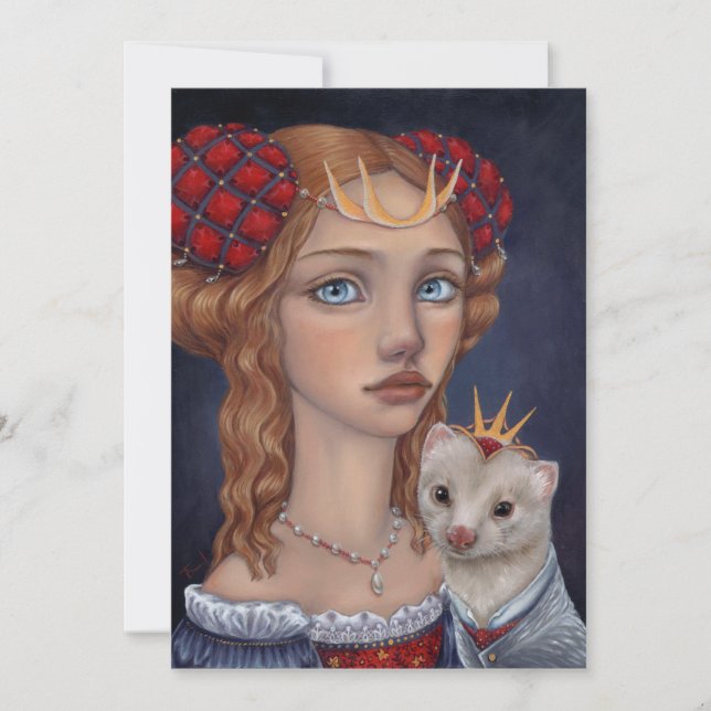 Dame avec un furet (Devant)