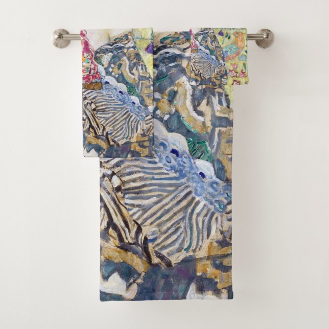 Dame avec un ventilateur, Gustav Klimt (En situation)