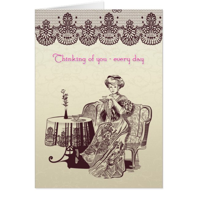 dame boit du thé (Devant)