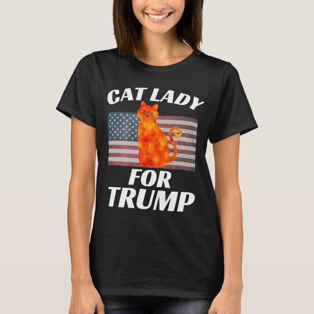 DAME CHAT POUR TRUMP 2024 T-SHIRTS (Devant)