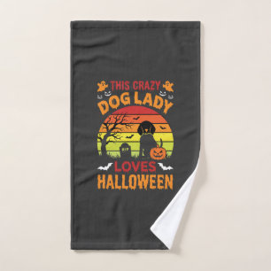 Dame Chien Fou Aime Halloween Design Vintage