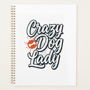 Dame Chien Fou Typographie Vintage Amoureux Des An