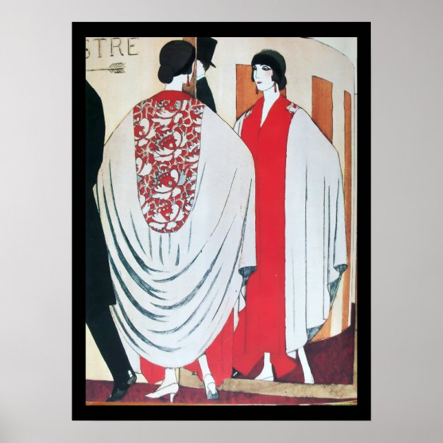 DAME DANS LE MIROIR, ART DÉCO BEAUTÉ MODE (Devant)