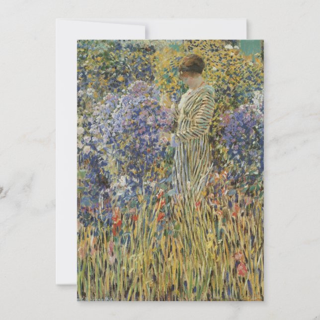 Dame dans un jardin de Frederick Frieseke, Beaux-a (Devant)