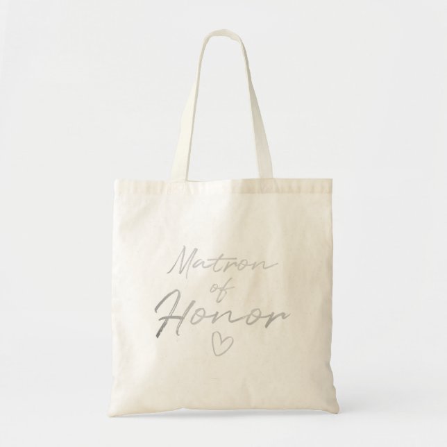 Dame de honneur - sac fourre-tout argenté à (Devant)