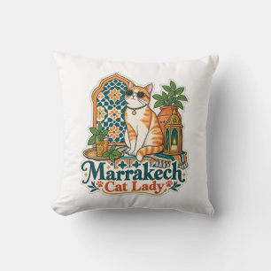 Dame de Marrakech Coussin Décoration de Chat