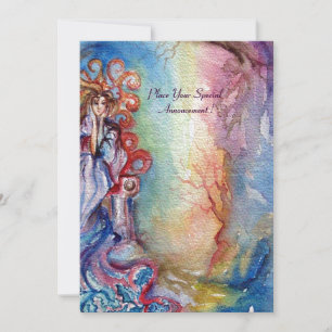 DAME DU LAC Légende Arthurienne Aquarelle